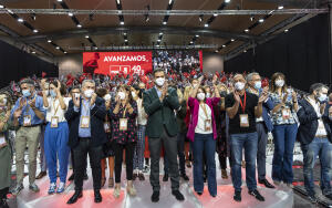 En la Imagen, Pedro Sánchez durante la Clausura