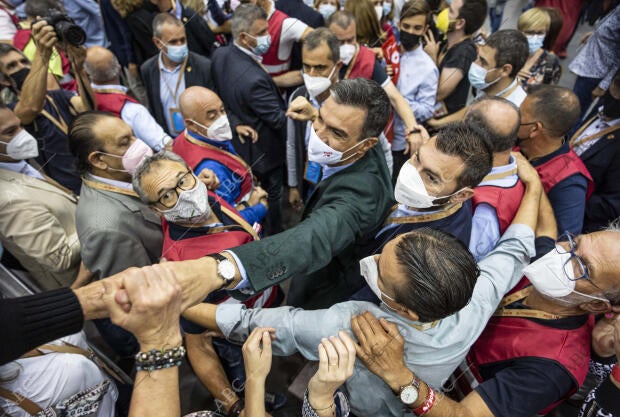 En la Imagen, Pedro Sánchez durante la Clausura