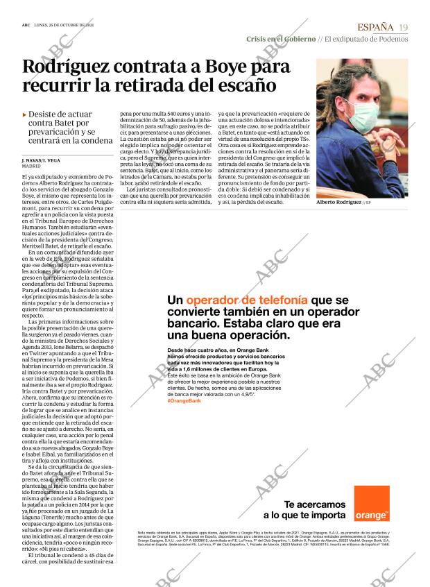 ABC MADRID 25-10-2021 página 19