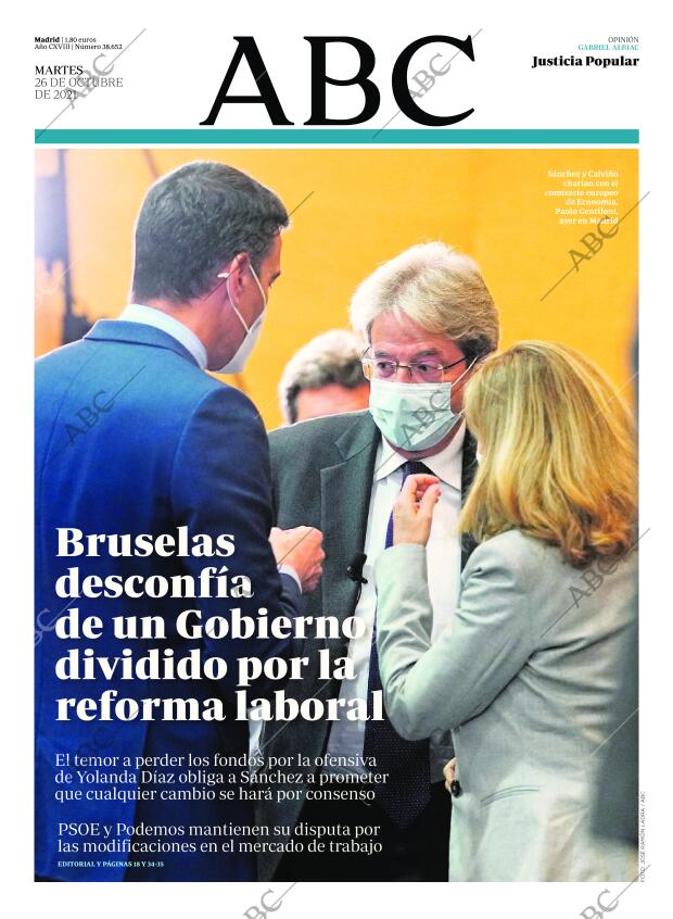 ABC MADRID 26-10-2021 página 1