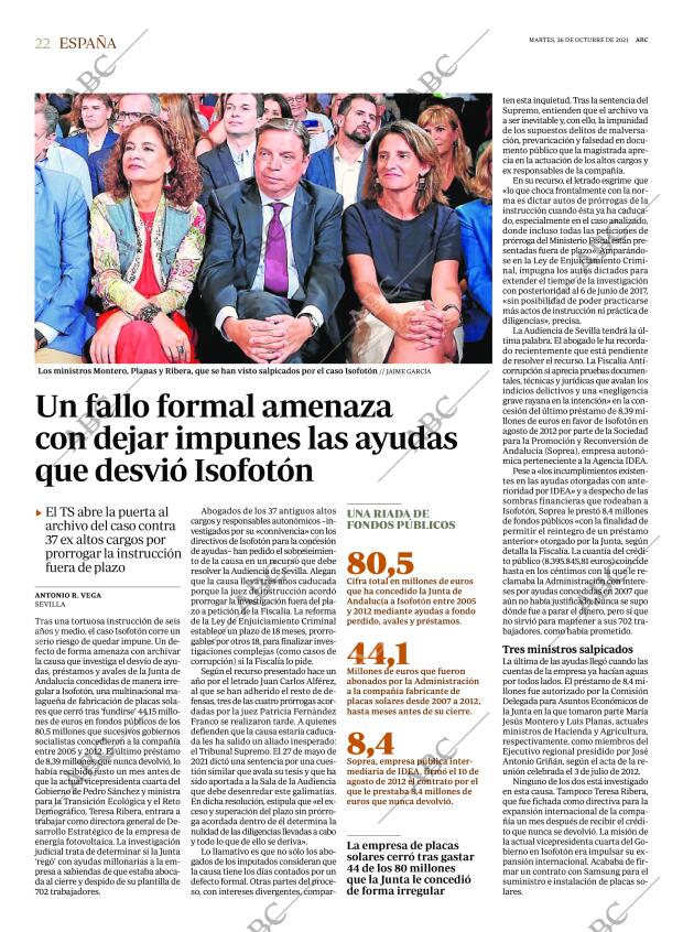ABC MADRID 26-10-2021 página 22