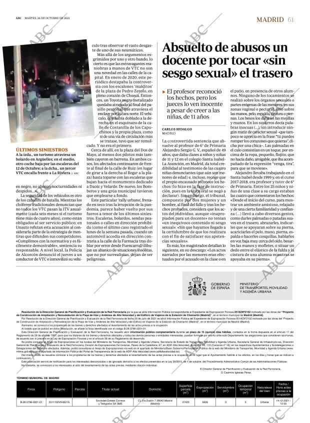 ABC MADRID 26-10-2021 página 61