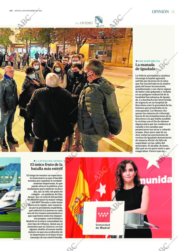 ABC MADRID 04-11-2021 página 11