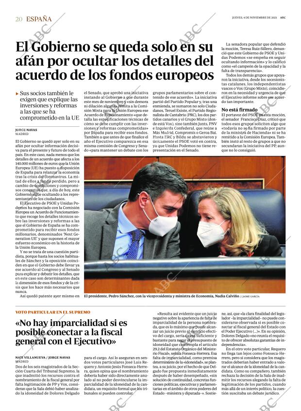 ABC MADRID 04-11-2021 página 20