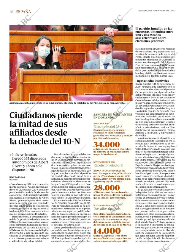 ABC MADRID 10-11-2021 página 18