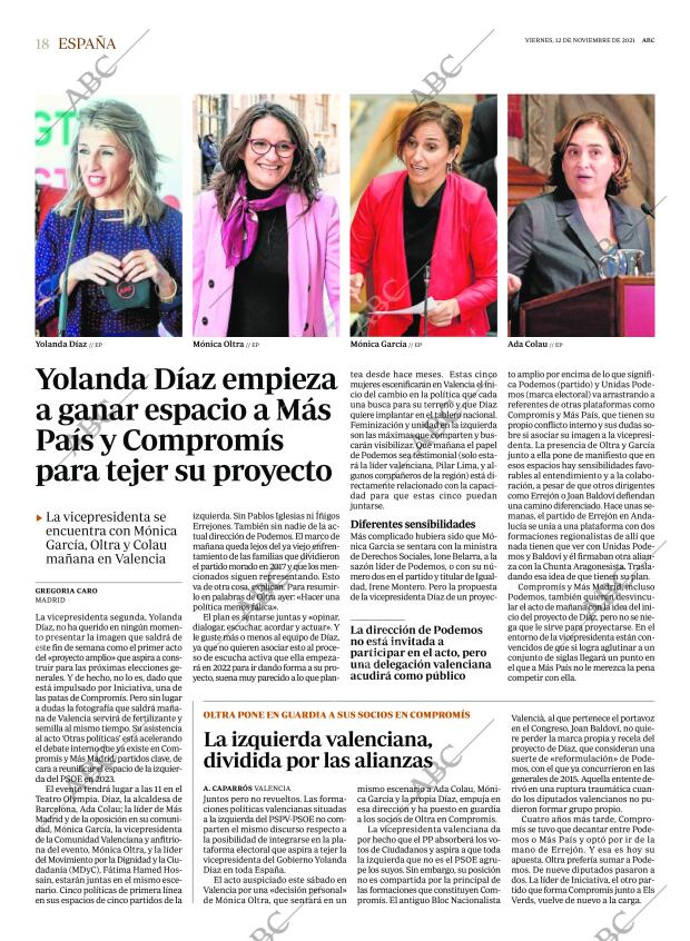 ABC MADRID 12-11-2021 página 18