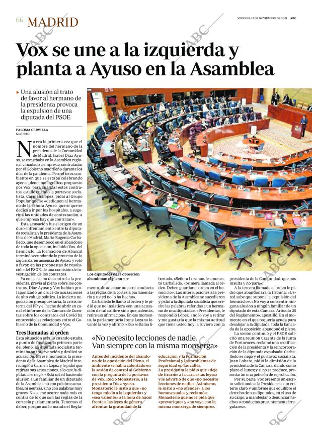 ABC MADRID 12-11-2021 página 66