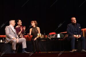 Ernesto Arias, Miriam Montilla, Carmen Conesa y Fernando Cayo, en la función