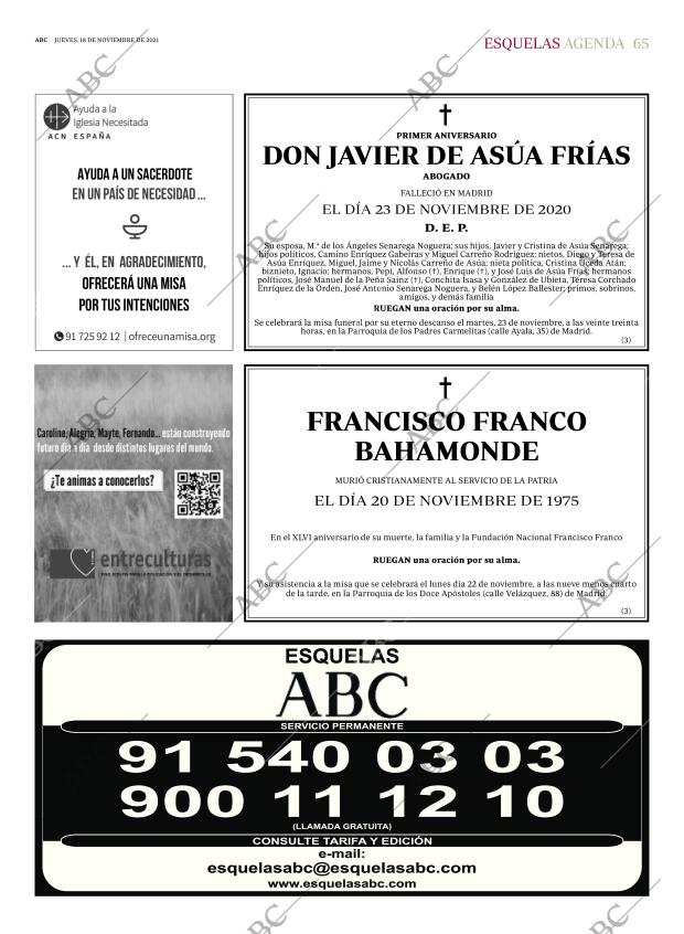 ABC MADRID 18-11-2021 página 65