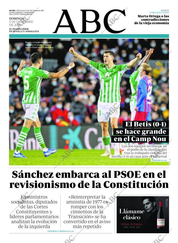 ABC SEVILLA 05-12-2021 página 1