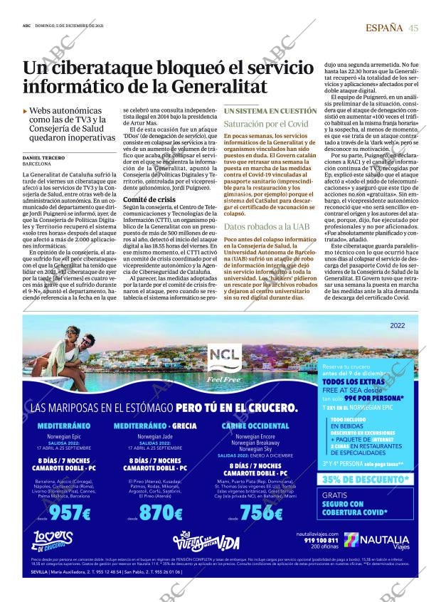 ABC SEVILLA 05-12-2021 página 45