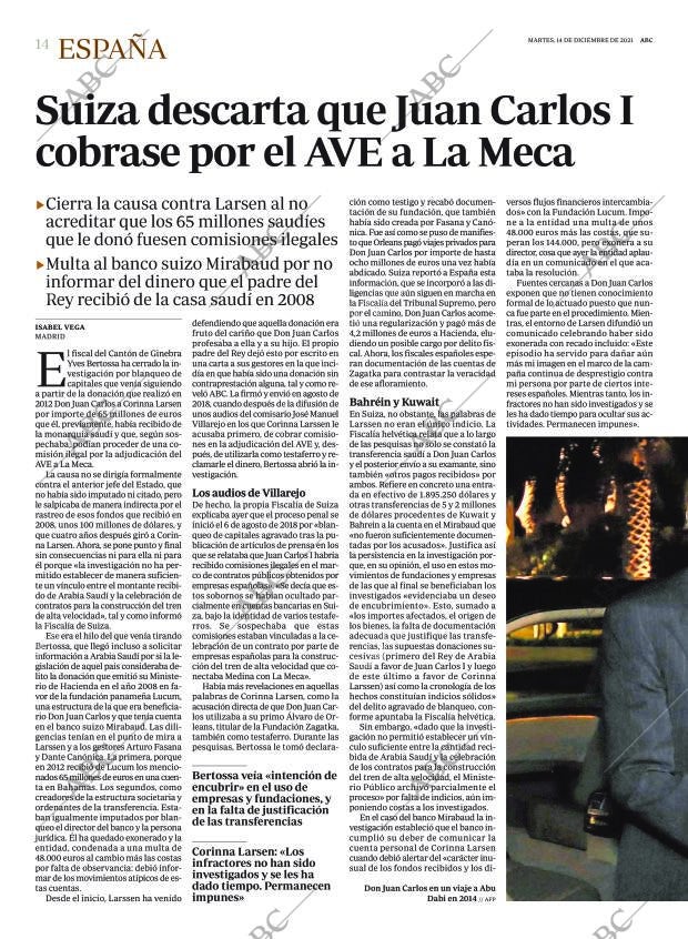 ABC MADRID 14-12-2021 página 14