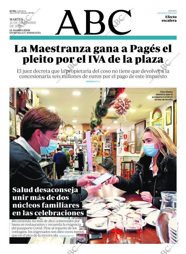 ABC SEVILLA 21-12-2021 página 1
