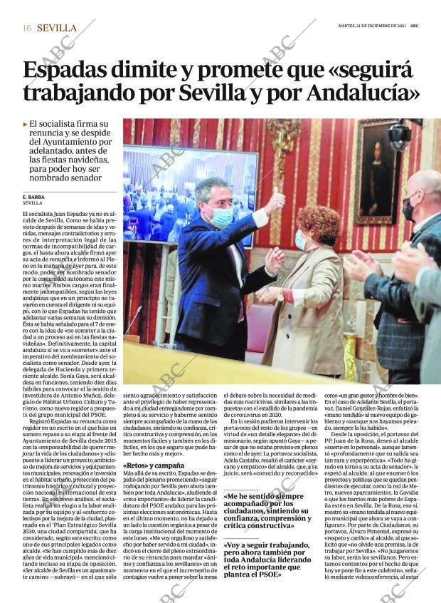 ABC SEVILLA 21-12-2021 página 16