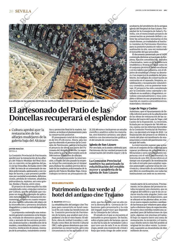 ABC SEVILLA 23-12-2021 página 20
