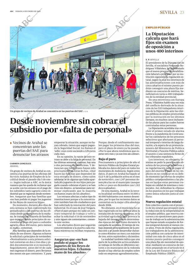 ABC SEVILLA 08-01-2022 página 23