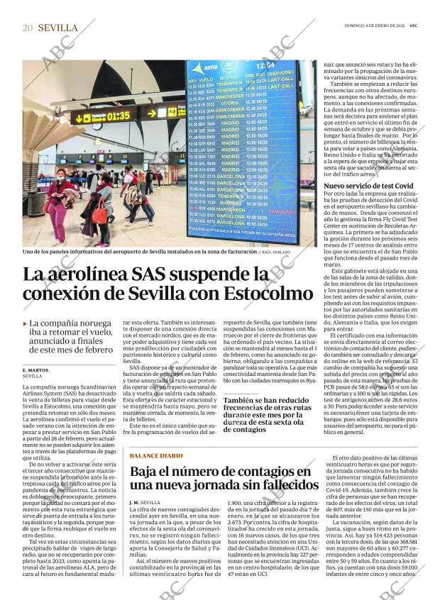ABC SEVILLA 09-01-2022 página 20
