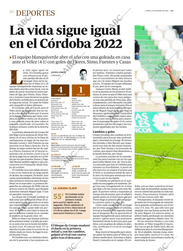 ABC CORDOBA 10-01-2022 página 50