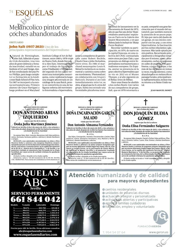 ABC SEVILLA 10-01-2022 página 74