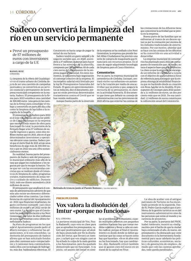 ABC CORDOBA 13-01-2022 página 14