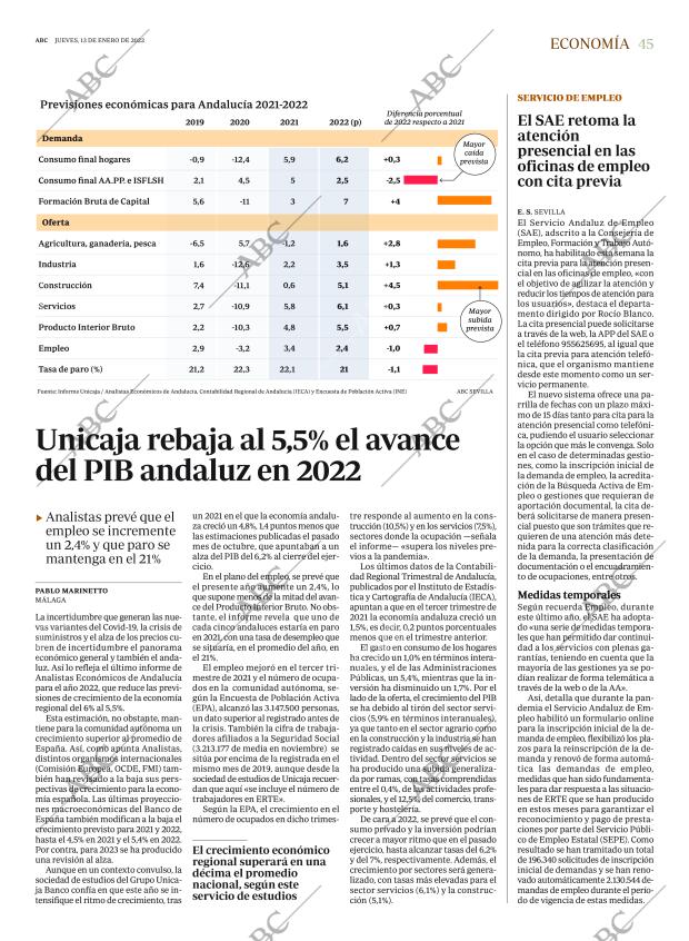 ABC SEVILLA 13-01-2022 página 45