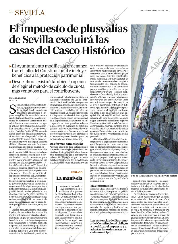 ABC SEVILLA 14-01-2022 página 14