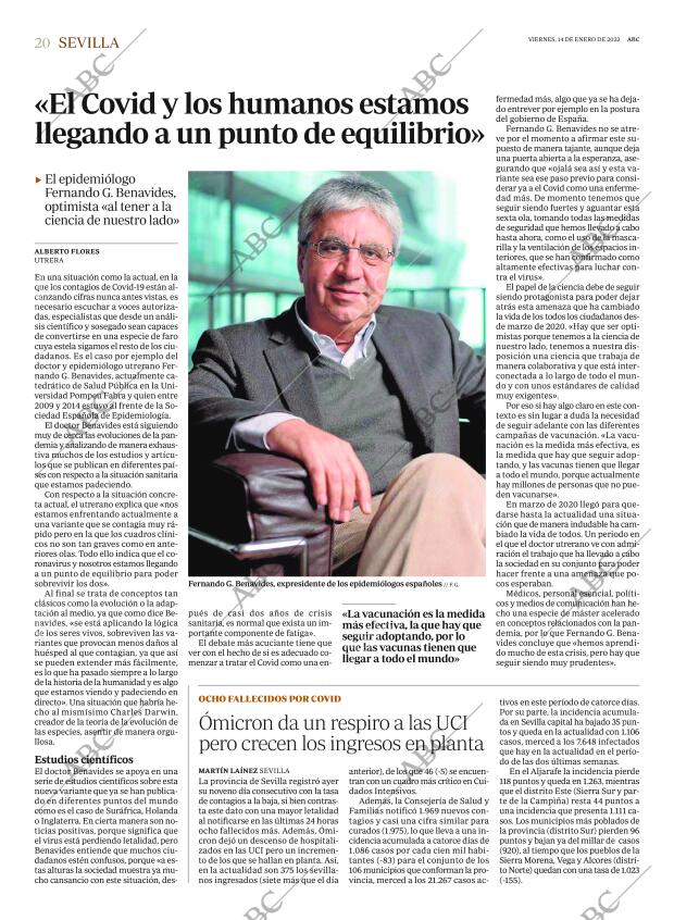 ABC SEVILLA 14-01-2022 página 20