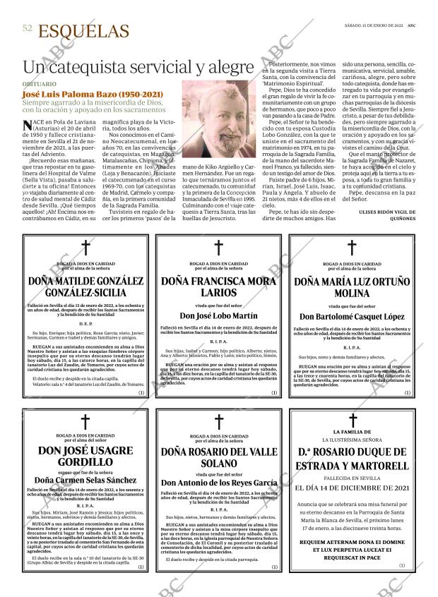 ABC SEVILLA 15-01-2022 página 52