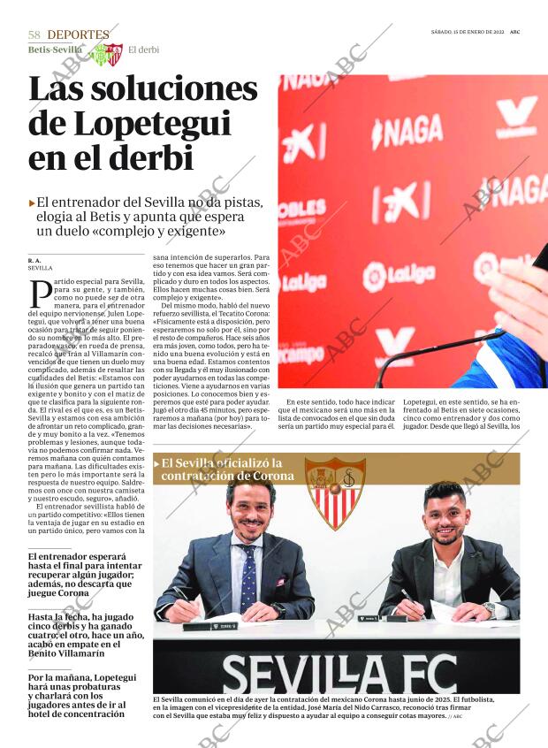 ABC SEVILLA 15-01-2022 página 58