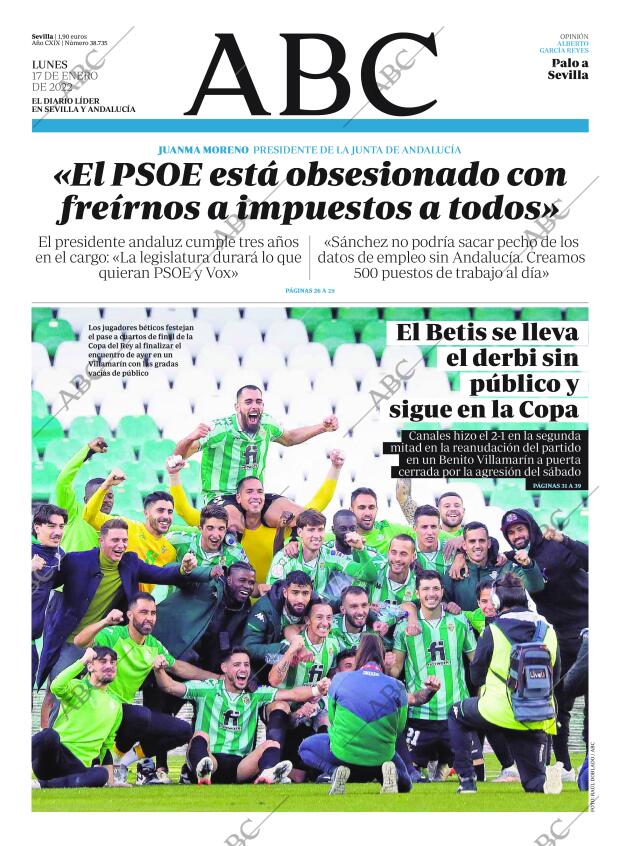 ABC SEVILLA 17-01-2022 página 1