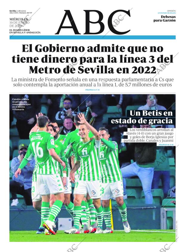 ABC SEVILLA 19-01-2022 página 1