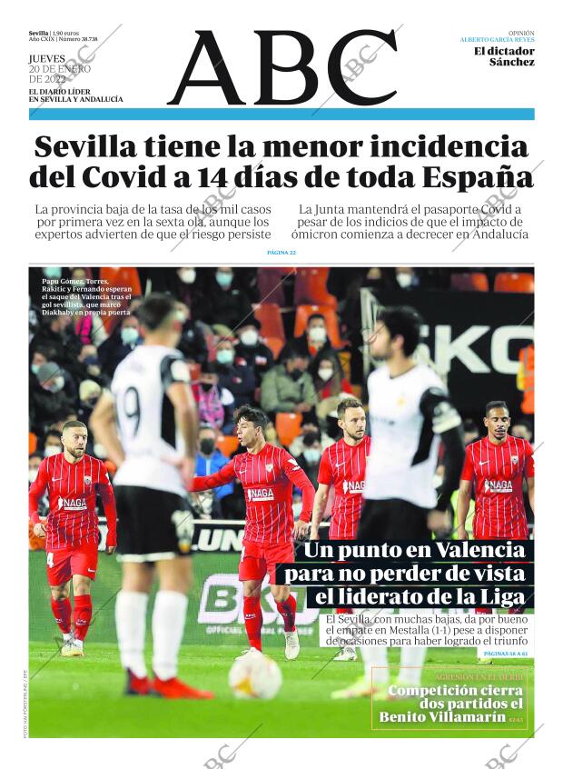 ABC SEVILLA 20-01-2022 página 1