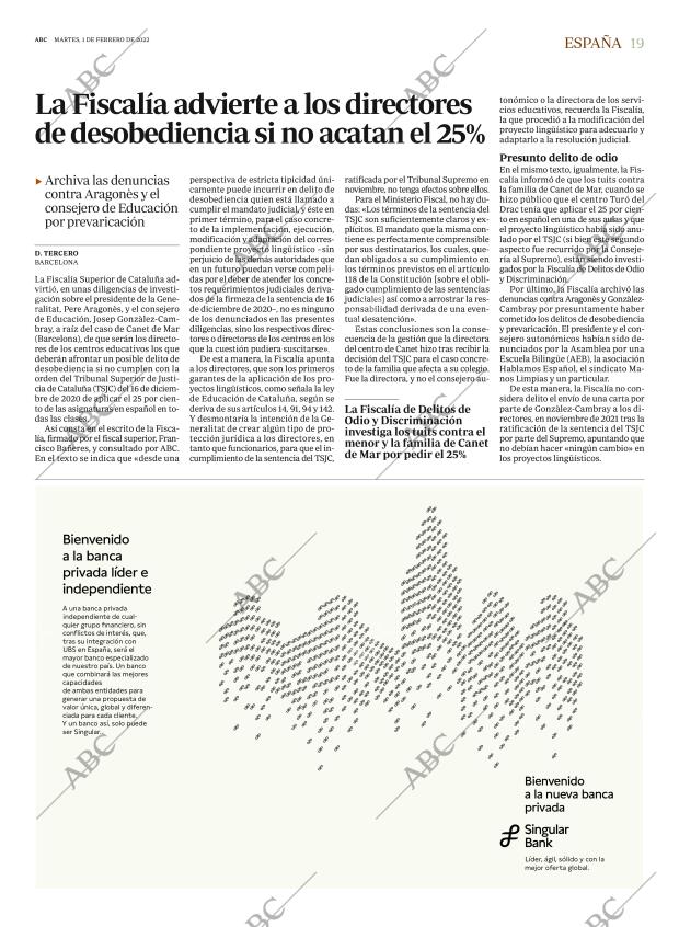 ABC MADRID 01-02-2022 página 19