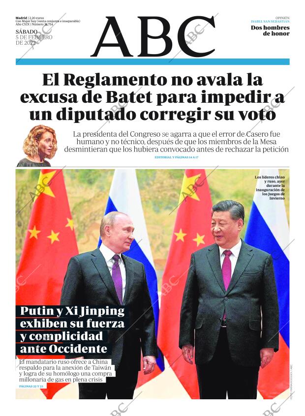ABC MADRID 05-02-2022 página 1