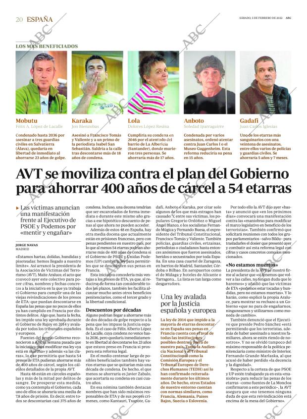 ABC MADRID 05-02-2022 página 20