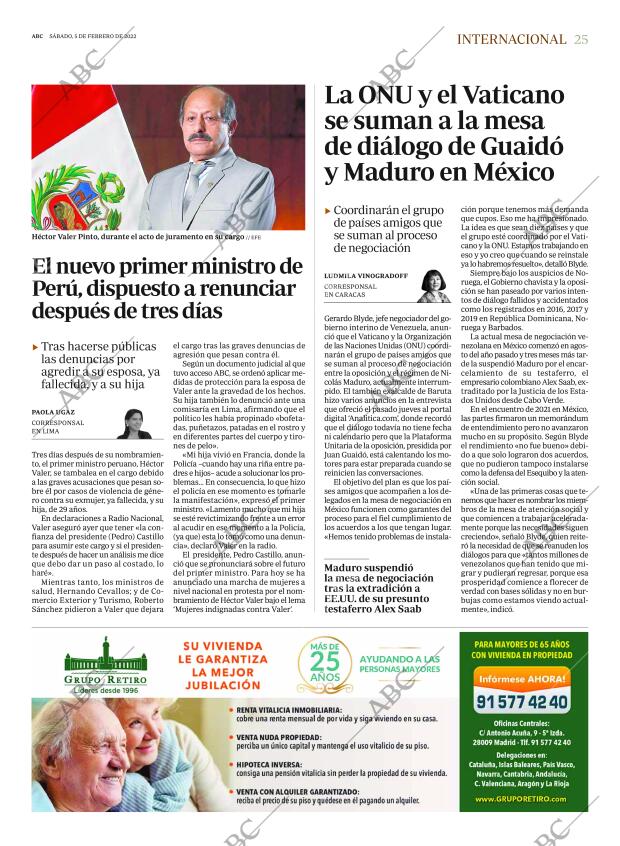ABC MADRID 05-02-2022 página 25