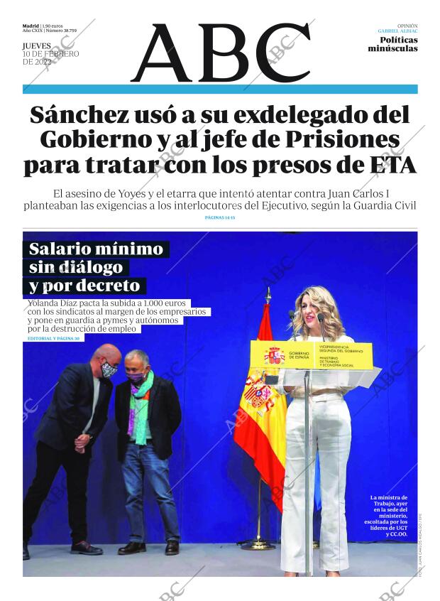 ABC MADRID 10-02-2022 página 1