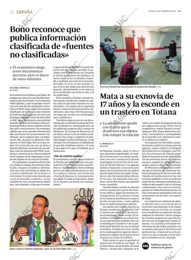 ABC MADRID 10-02-2022 página 22
