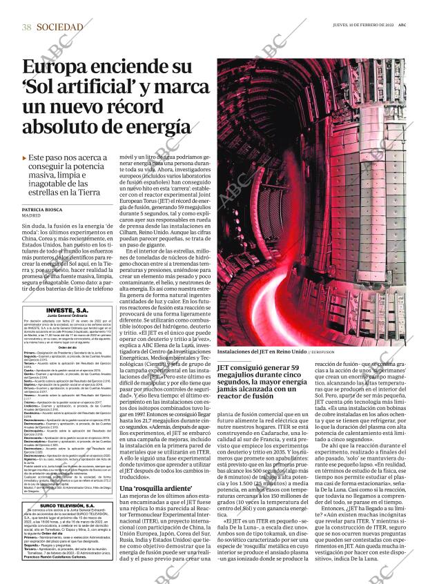ABC MADRID 10-02-2022 página 38
