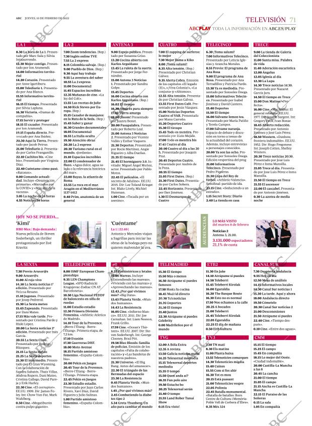 ABC MADRID 10-02-2022 página 71