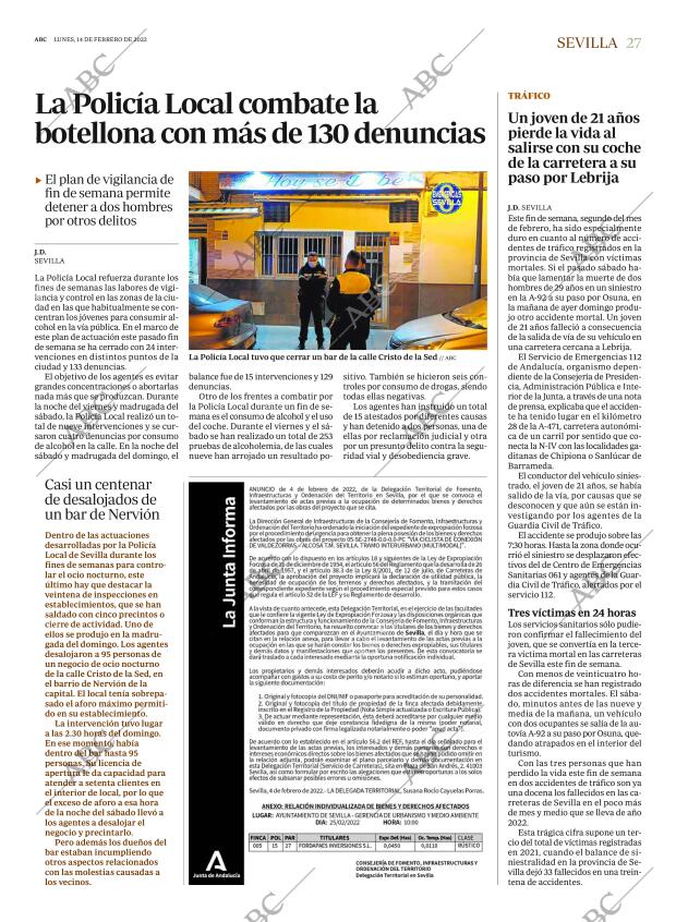 ABC SEVILLA 14-02-2022 página 27