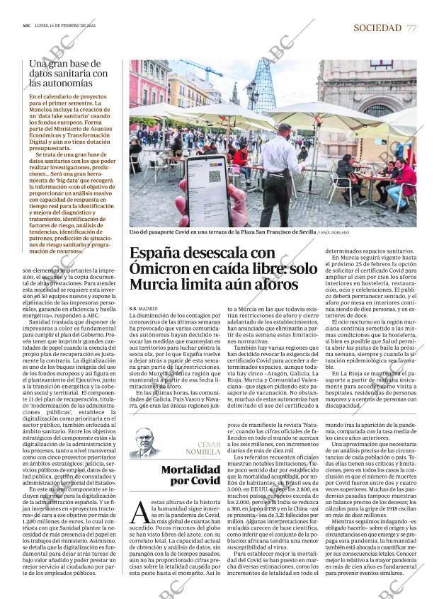 ABC SEVILLA 14-02-2022 página 77