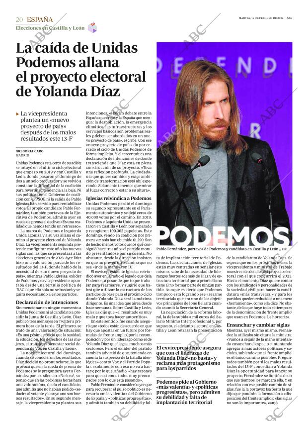 ABC MADRID 15-02-2022 página 20
