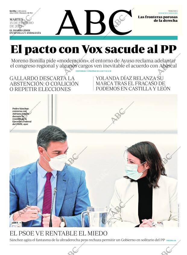 ABC SEVILLA 15-02-2022 página 1