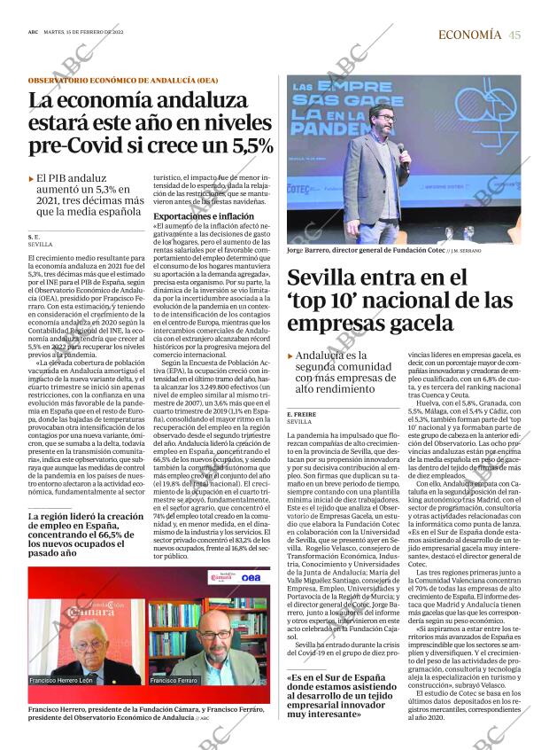 ABC SEVILLA 15-02-2022 página 45