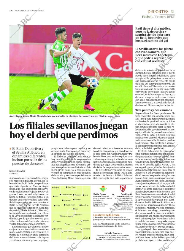 ABC SEVILLA 16-02-2022 página 61