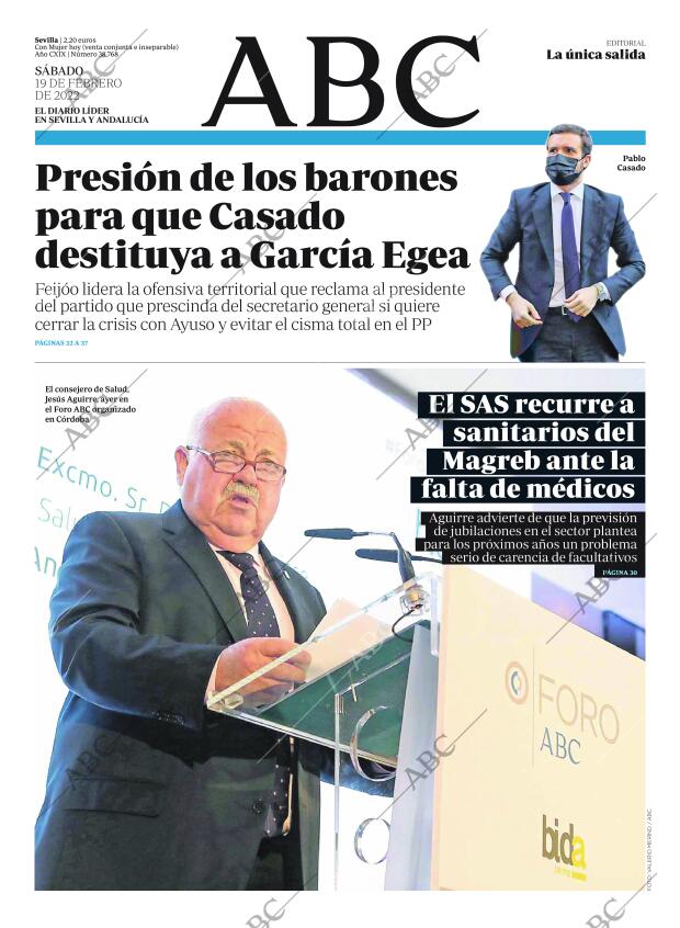 ABC SEVILLA 19-02-2022 página 1
