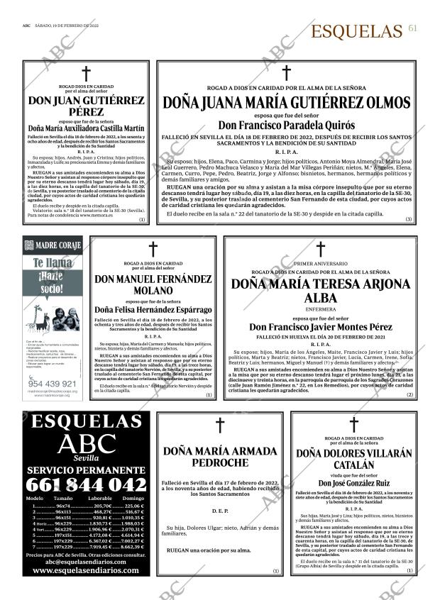 ABC SEVILLA 19-02-2022 página 61