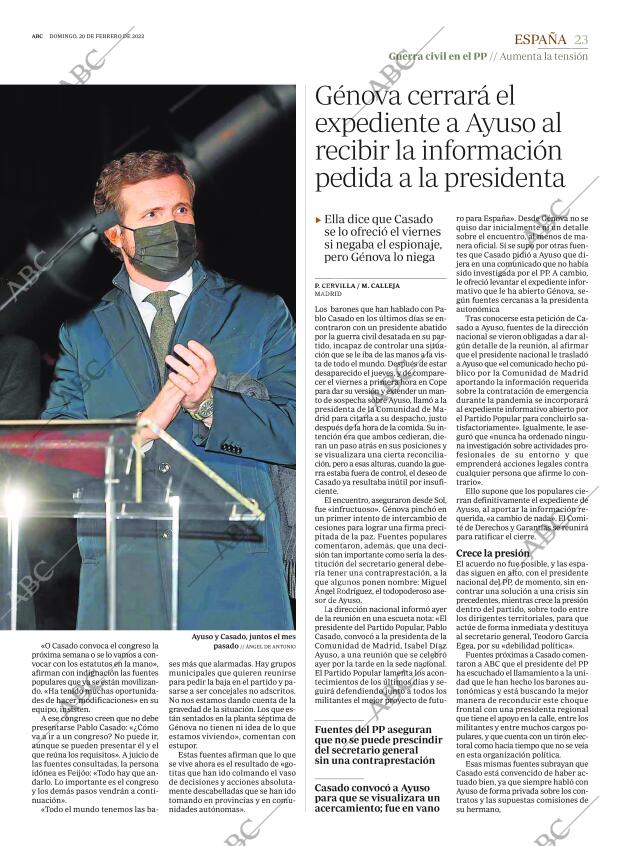 Historieta sin palabras», por Pellicer. (ABC, Madrid, 20 de febrero de