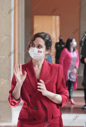 La presidenta de la CAM, Isabel Díaz Ayuso, durante la presentación del programa...